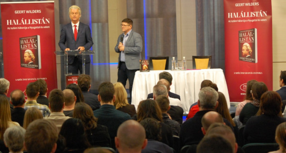 Geert Wilders könyvbemutatója Győrben